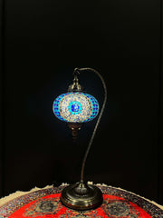 Mosaic Swan Lamps Long (Turkish Lamps) Evil Eye — original Bazaar G retail product photo