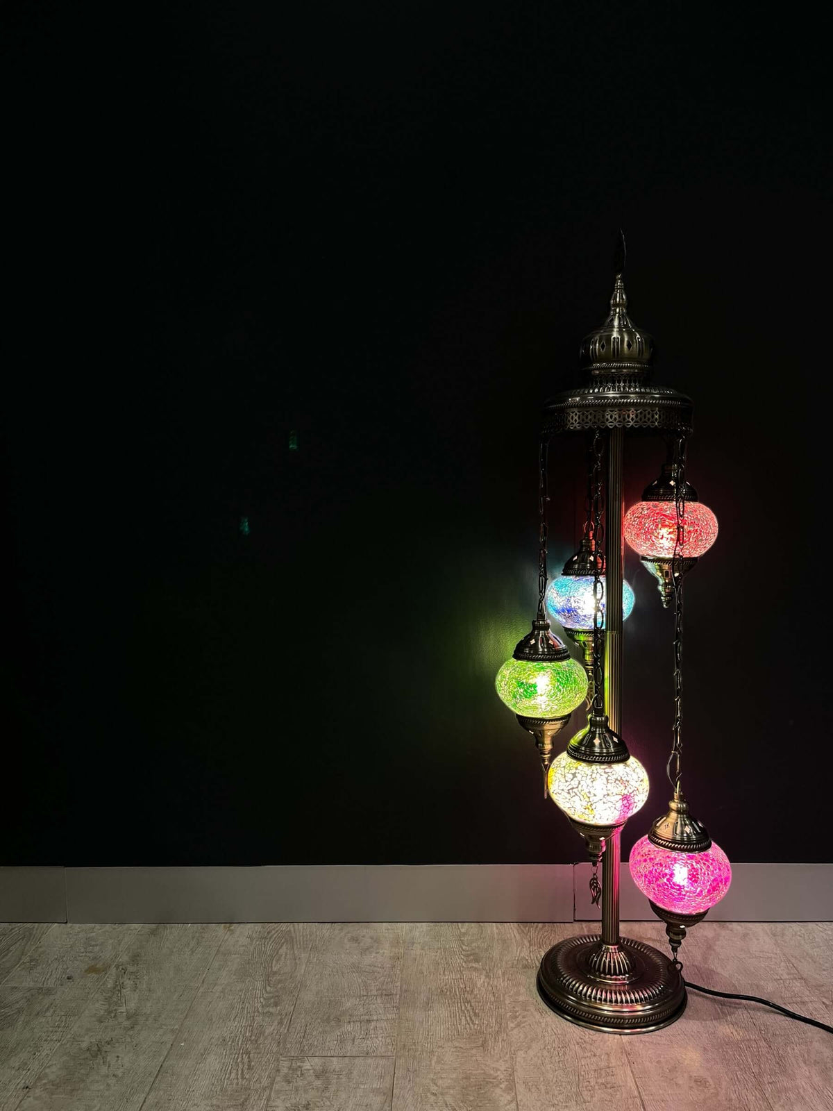 Turkish Mosaic Floor Lamp 5 Pieces Rainbow Mix — original Bazaar G retail product photo
