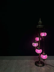 Turkish Mosaic Floor Lamp 5 Pieces Purple Crackle — original Bazaar G retail product photo