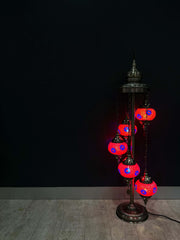 Turkish Mosaic Floor Lamp 5 Pieces Red Flower — original Bazaar G retail product photo