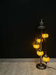 Turkish Mosaic Floor Lamp 5 Pieces Brown Flower — original Bazaar G retail product photo