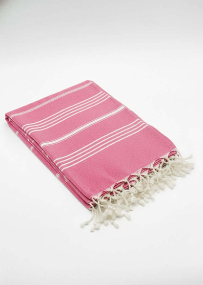 Turkish Cotton Towels Pink Stripe — original Bazaar G retail product photo