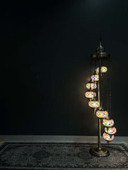 Turkish Mosaic Floor Lamps 9pc- Rainbow — original Bazaar G retail product photo