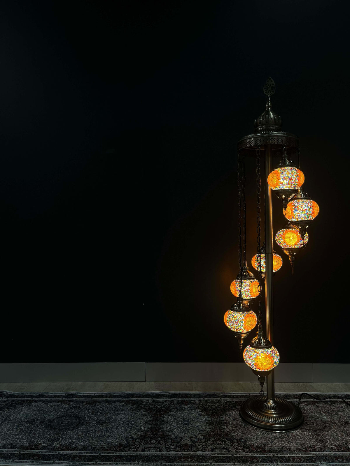 Turkish Mosaic Floor Lamp 7pc- Sunflower — original Bazaar G retail product photo