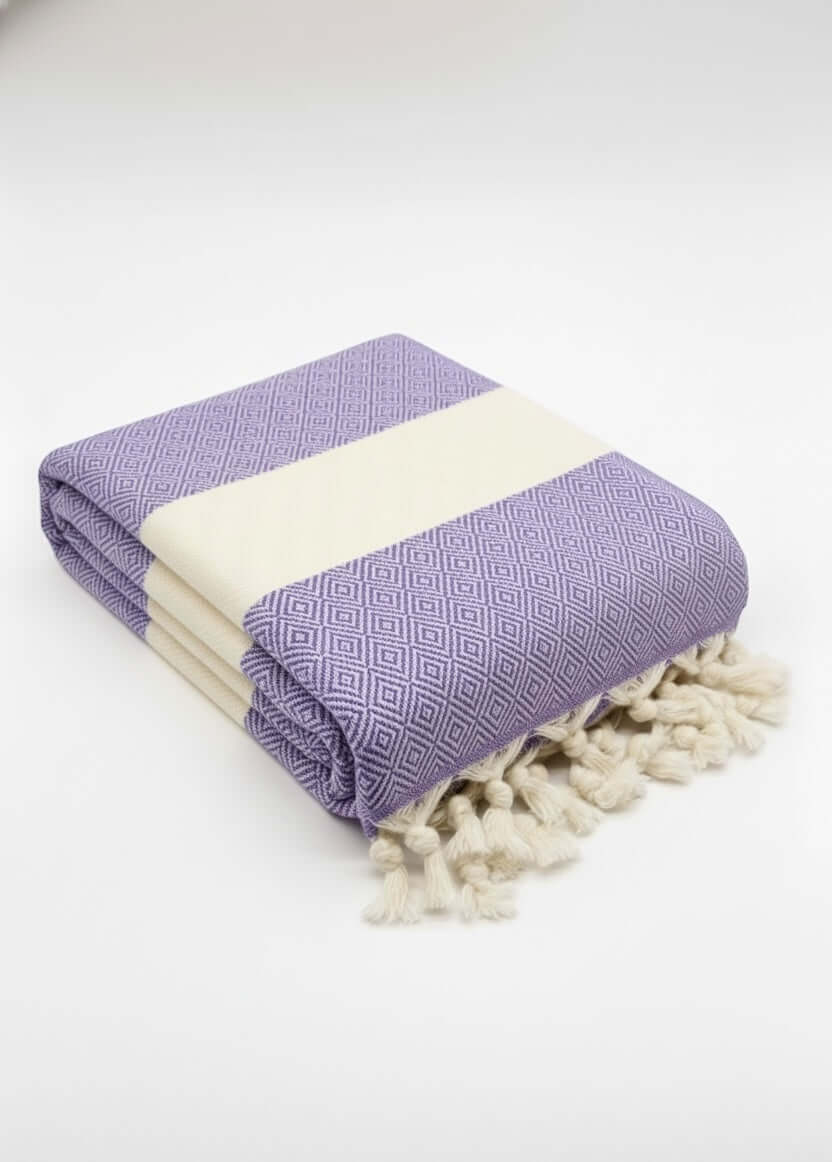 Turkish Cotton Towels- Diamond Purple — original Bazaar G retail product photo