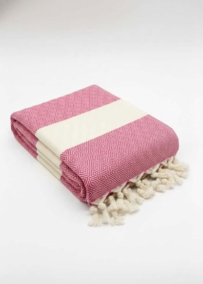 Turkish Cotton Towels- Diamond Pink — original Bazaar G retail product photo
