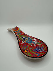 Turkish Ceramic Spoon Rest – Floral Design — original Bazaar G retail product photo