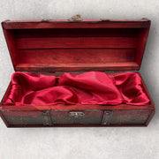 Vintage Wooden Wine Box with Floral Embossed Design – Storage Case — original Bazaar G retail product photo
