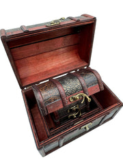 Vintage Wooden Storage Box Set – Treasure Chests (3 pcs) — original Bazaar G retail product photo