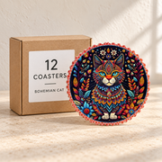 Bohemian Cat wholesale box of 12 — one sample of the selected design shown with illustrative carton