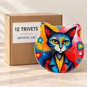 Artistic Cat wholesale box of 12 — one sample of the selected design shown