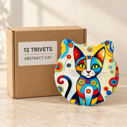 Abstract Cat wholesale box of 12 — one sample of the selected design shown