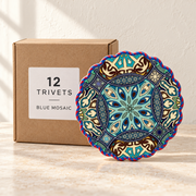 Blue Mosaic wholesale box of 12 — one sample of the selected design shown with illustrative carton