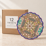 Decorative Floral wholesale box of 12 — one sample of the selected design shown with illustrative carton