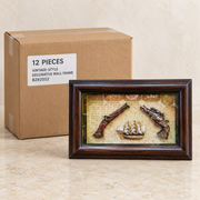 Vintage-Style Decorative Wall Frames — Box of 12 — 12 × Vintage-Style Decorative Wall Frame - BZR2552. Representative samples beside illustrative wholesale carton.